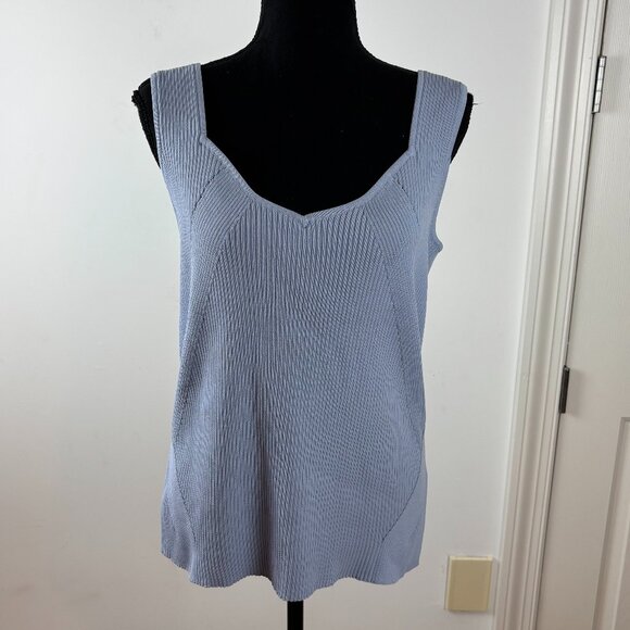 Halogen Traveling Rib Sweater Tank Sweetheart Neck Sleeveless - Size XXL - NWOT - Picture 1 of 7